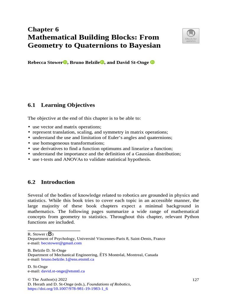 Foundations of Robotics | PDF | Coordinate System | Matrix (Mathematics)
