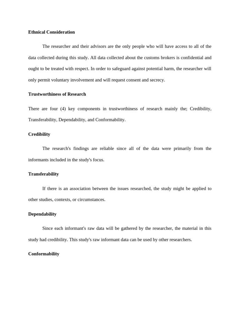 8 Ethical Consideration Sample | PDF