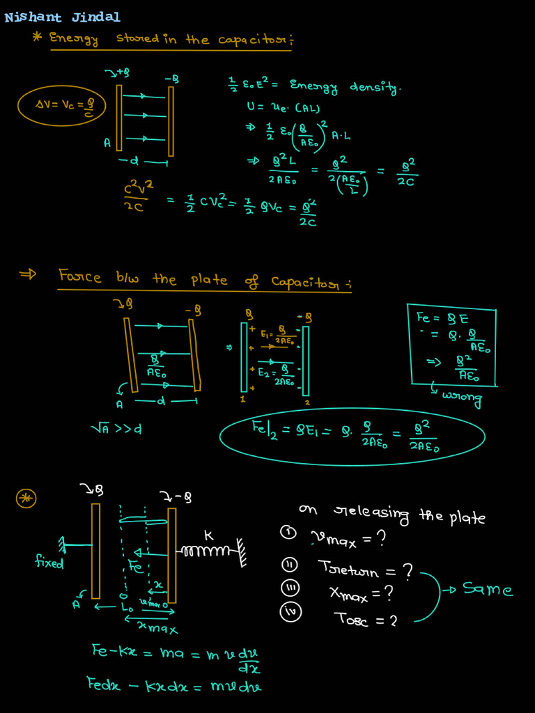 Capacitor - L-02 (Class Notes) NJ - 247 | PDF