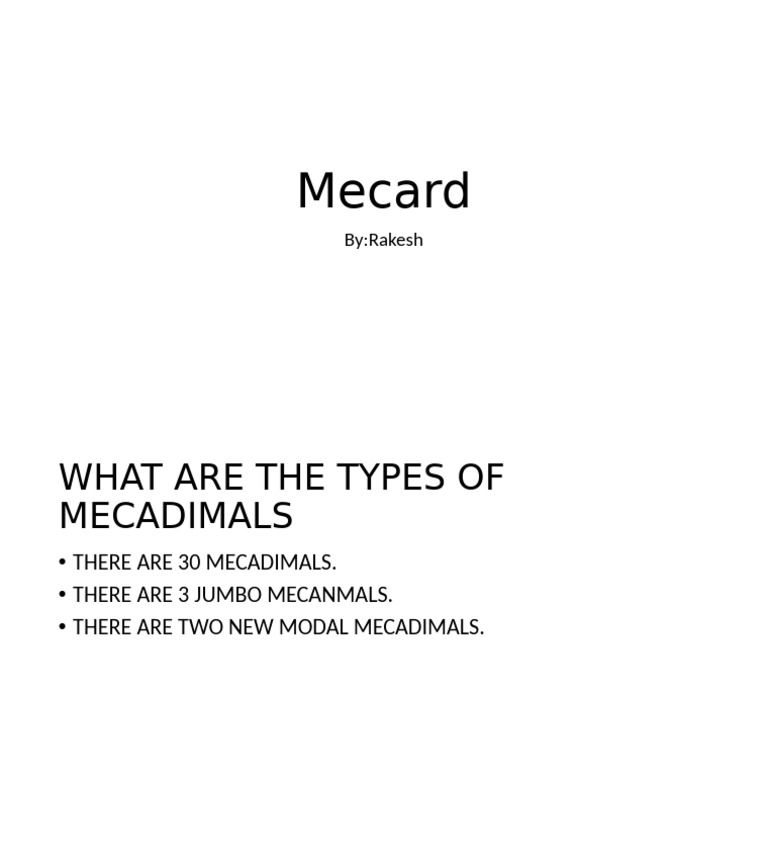 Mecard | PDF