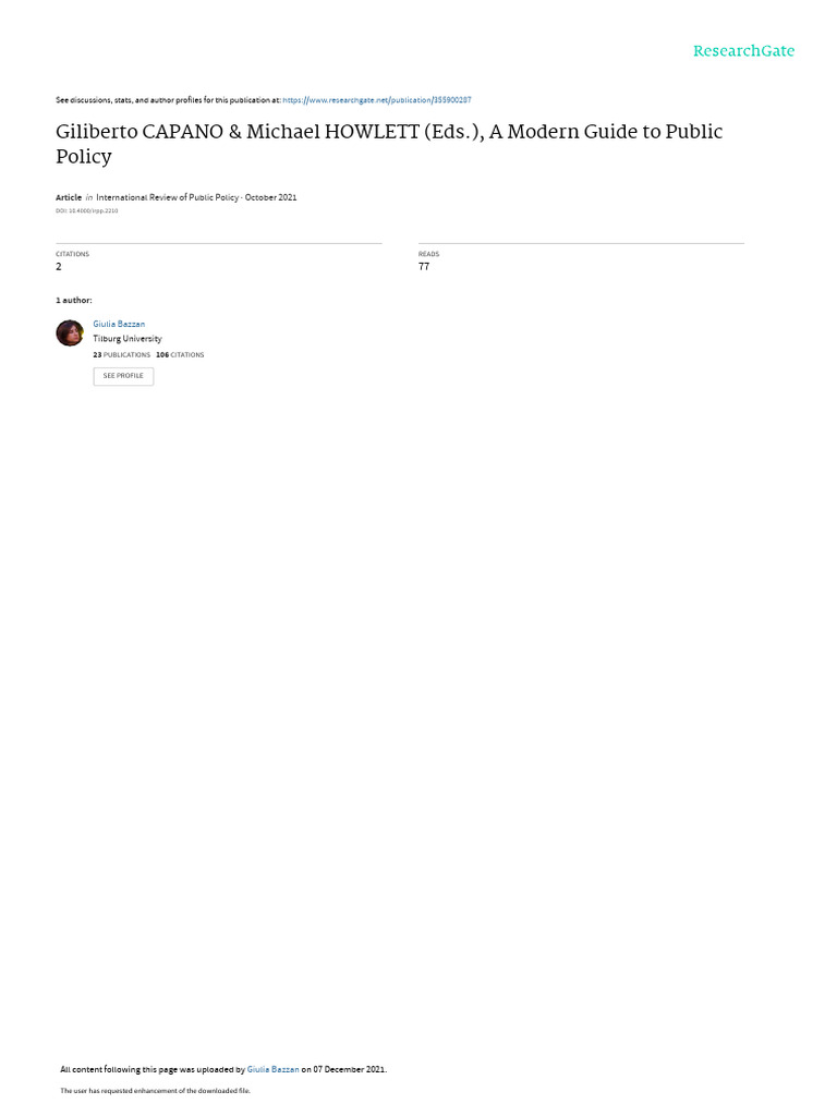 Modern Guide to Public Policy Analysis | PDF | Policy | Policy Analysis