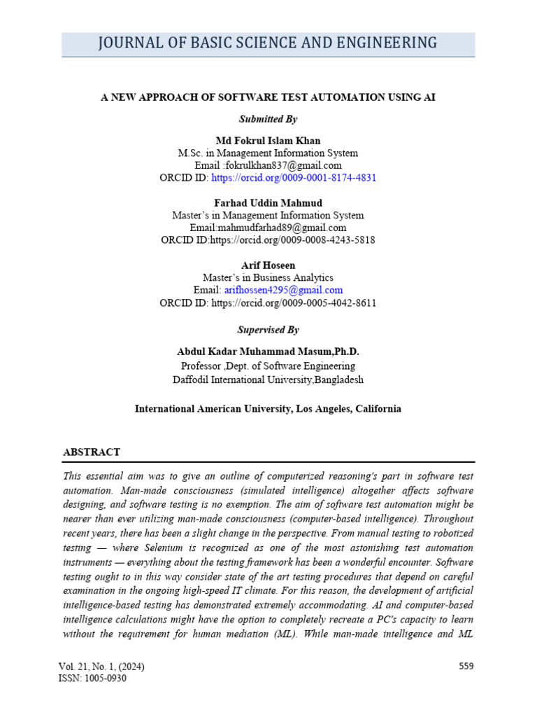 A New Approach of Software Test Automation Using Ai | PDF ...