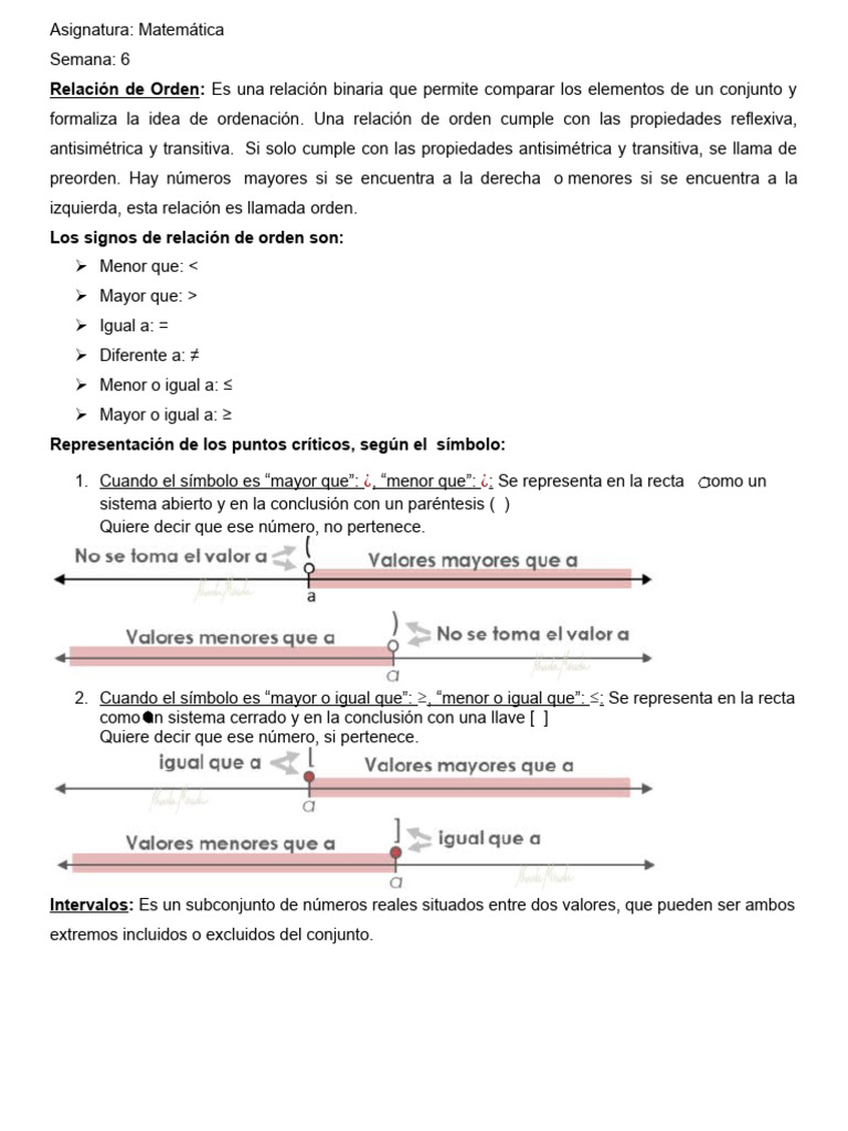 Matematica S6 Pdf Intervalo Matemáticas Lógica Matemática