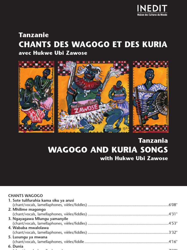 Chants Wagogo et Kuria de Tanzanie | PDF | Instruments à corde