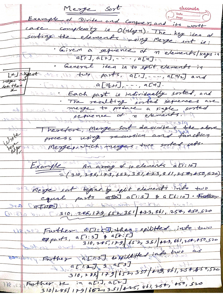 Merge Sort | PDF