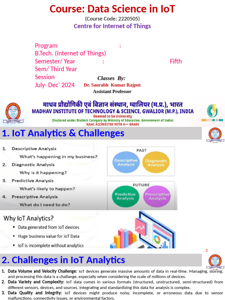 IoT Data Science Course Overview | PDF | Internet Of Things | Analytics