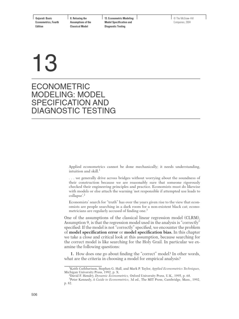 Lecture 8 | PDF | Econometrics | Errors And Residuals