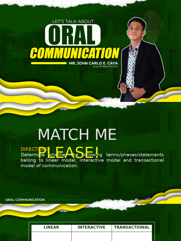 Demo Teaching Oral Com | PDF | Communication | Semantics