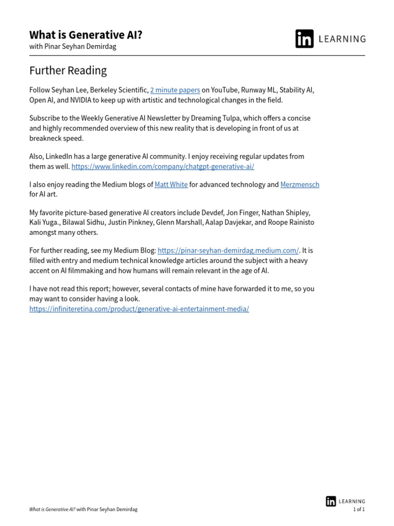 Further Reading | PDF