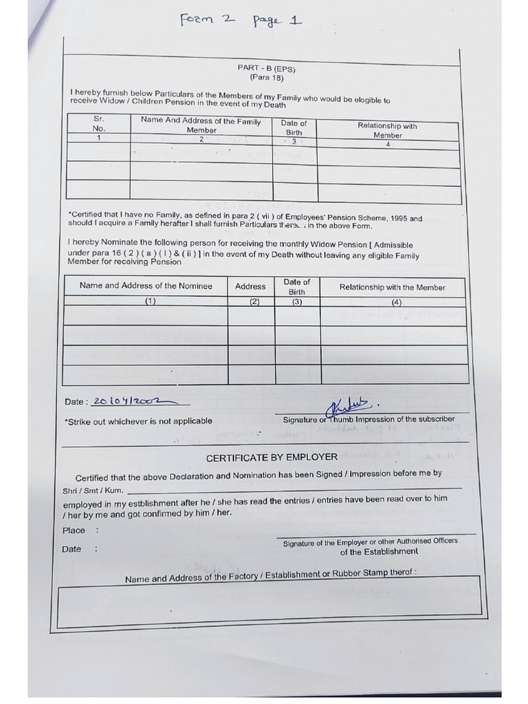 Form 2 Page 1 | PDF