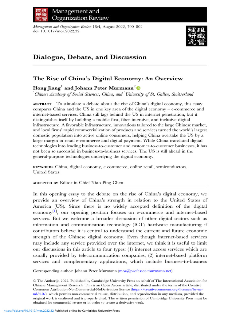 The Rise of Chinas Digital Economy An Overview | PDF | Pay Pal ...