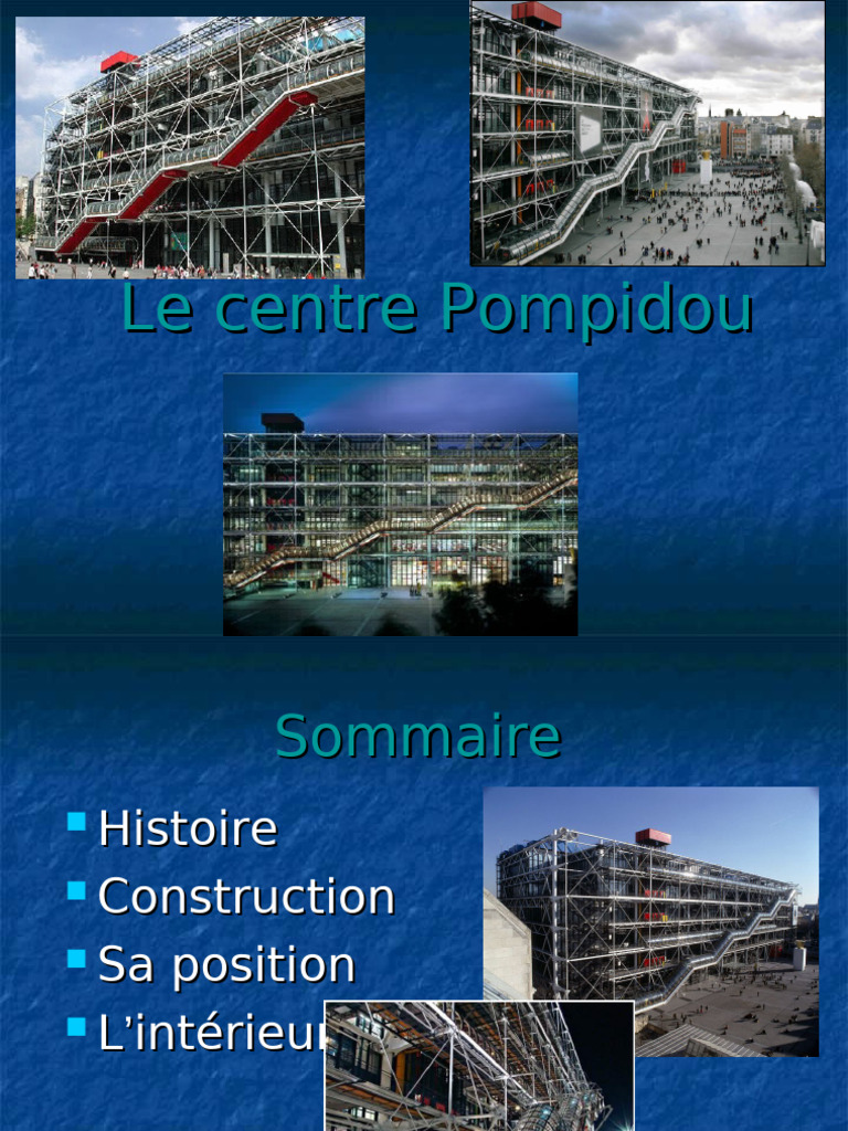 Histoire et architecture du Centre Pompidou | PDF