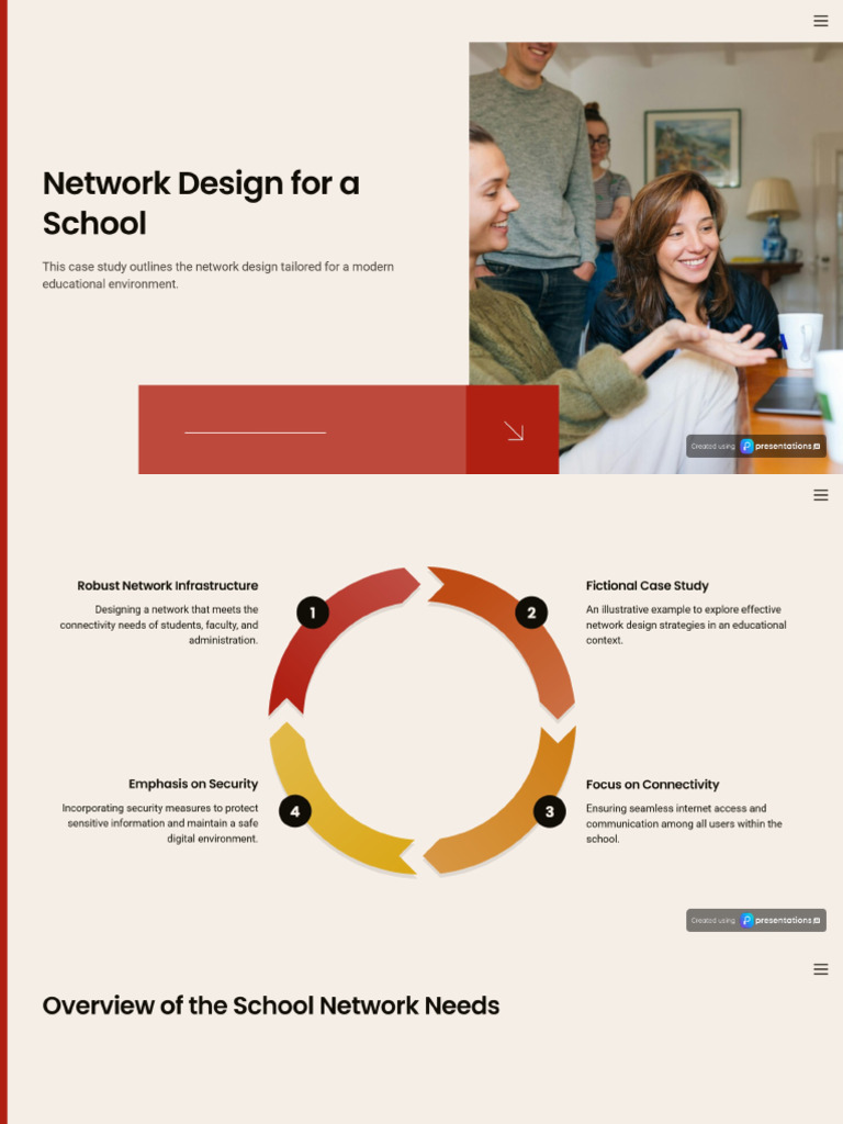Network Design For A School | PDF