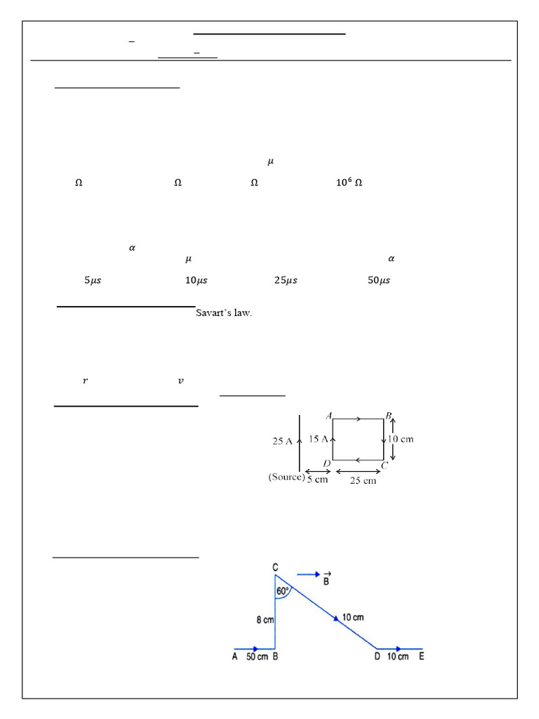 Magnetic Effects of Current QP | PDF | Magnetic Field | Force