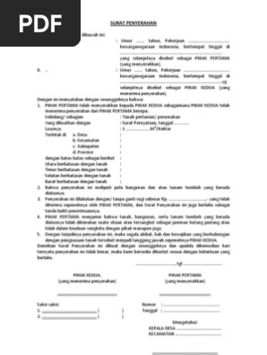 Surat Pernyataan Penyerahan Pdf