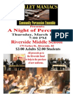 Percussion Ensemble Benefit Concert for Riverside Middle School Band