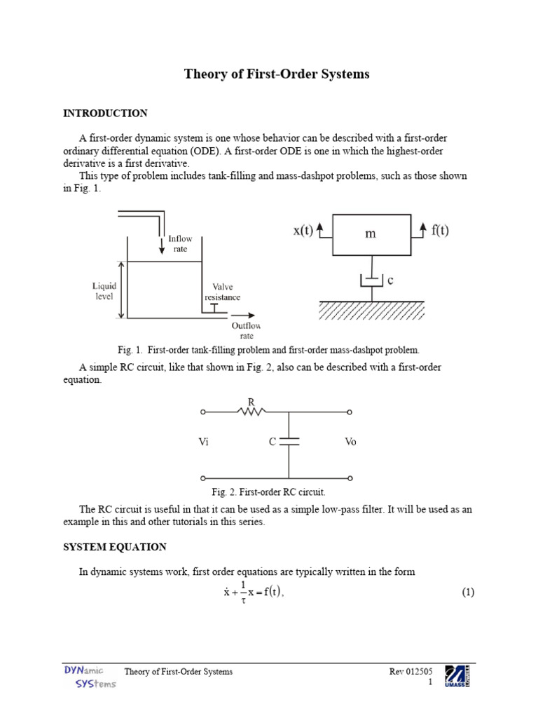 First Order Theory 012505 | PDF | Ordinary Differential Equation ...