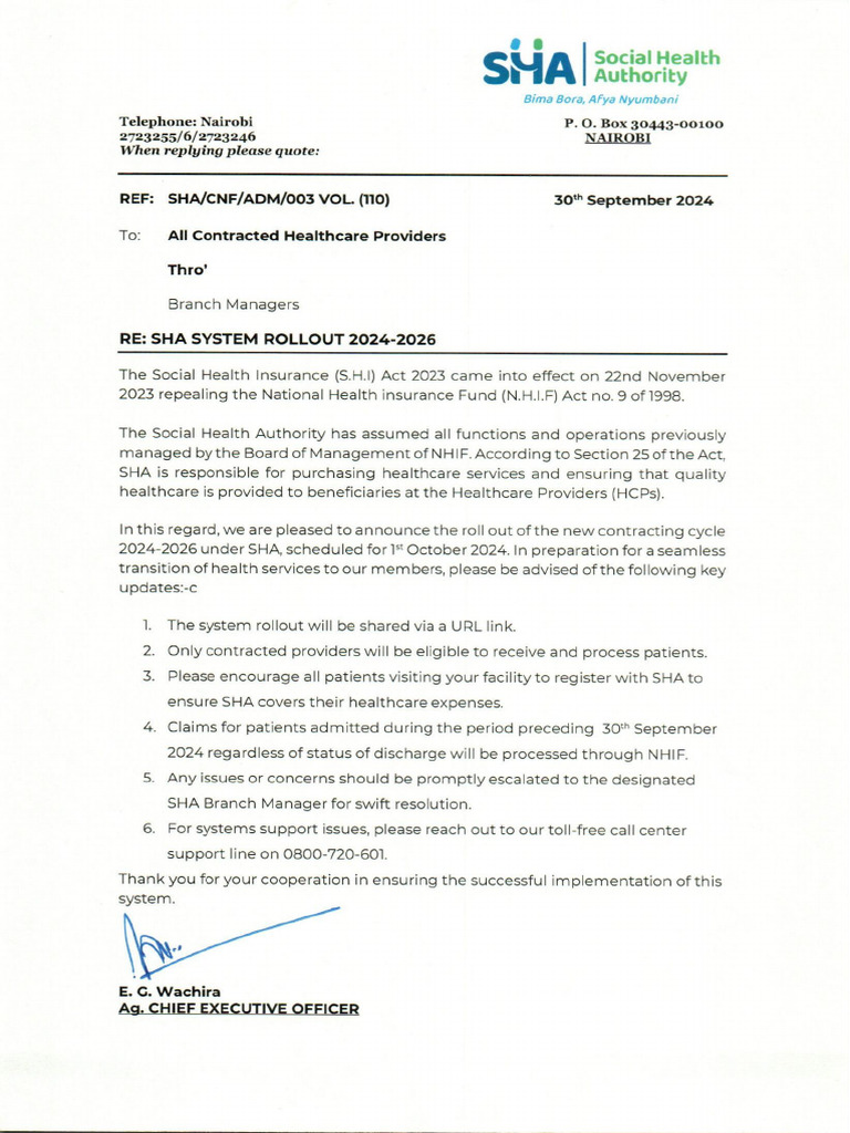 Sha System Rollout 2024-2026 | PDF