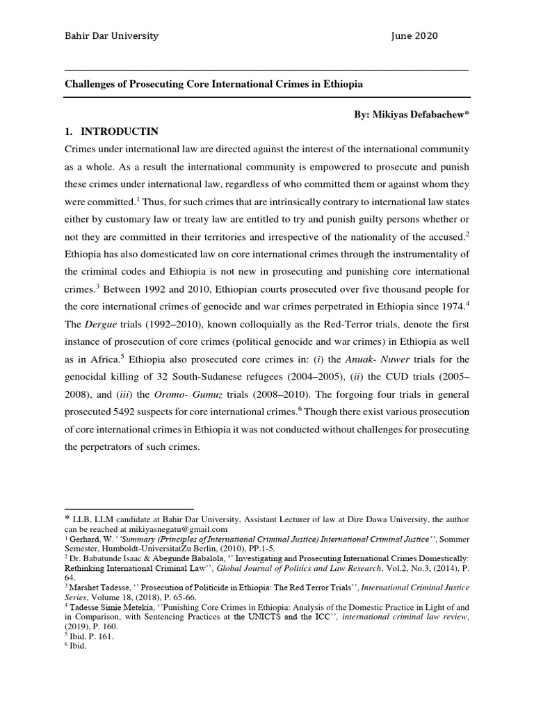 Challenges of Prosecuting Core Internati | PDF | International Criminal ...
