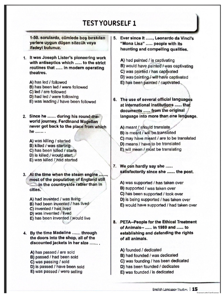 ELS Journal 4 Test Yourself 1 | PDF