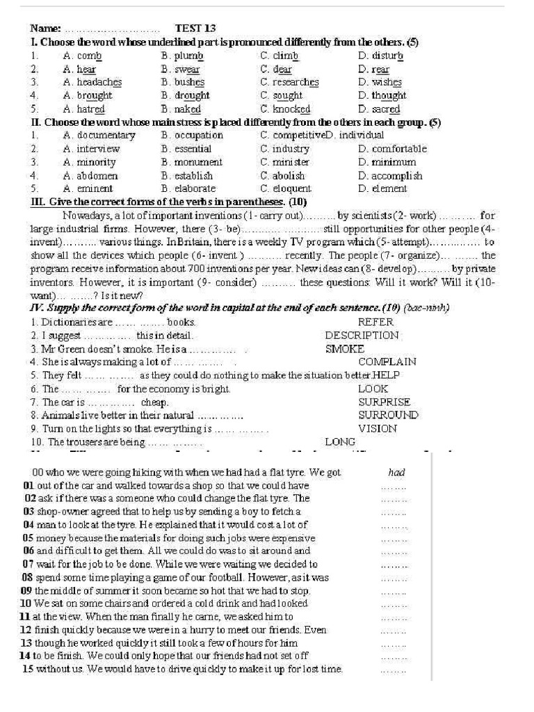 Test 13 | PDF