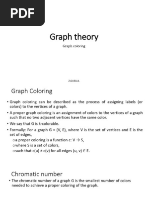 2 Graph Theory Graph Coloring