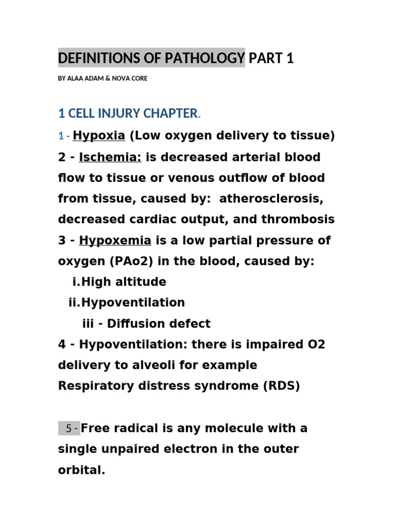 Def of patho 2021 2024 pdf lung bone