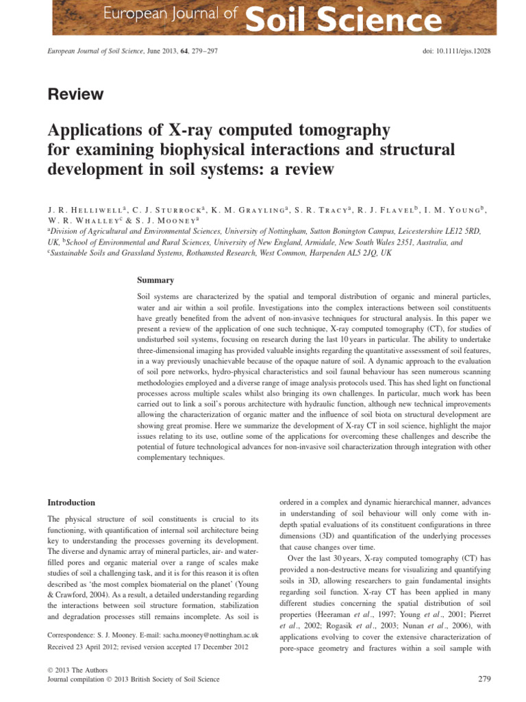 X-ray CT in Soil Structure Analysis | PDF | Ct Scan | X Ray