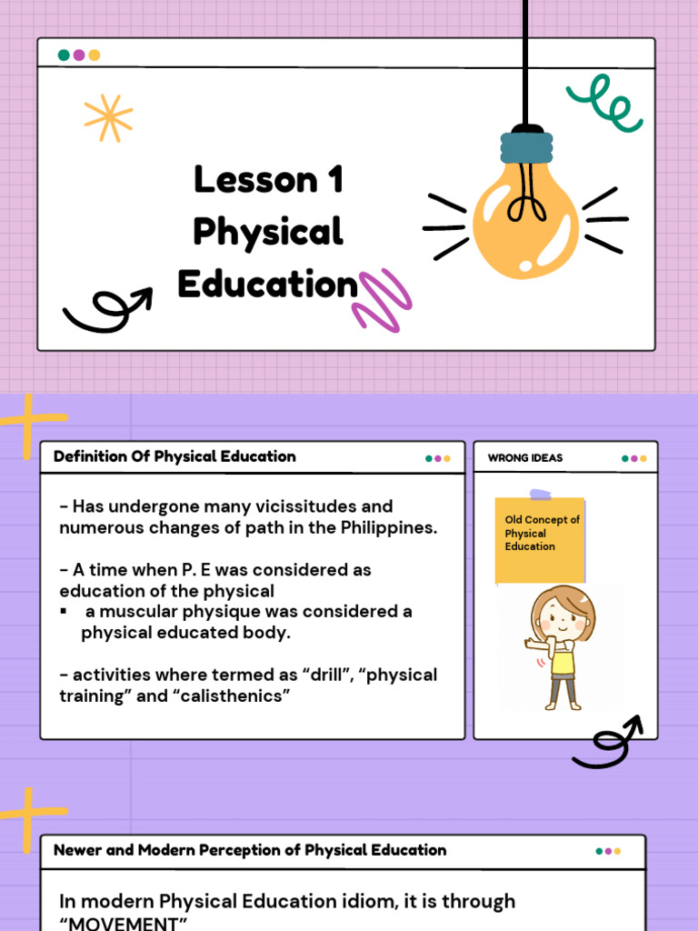 Lesson 1 Physical Education | PDF | Physical Education | Physical Fitness