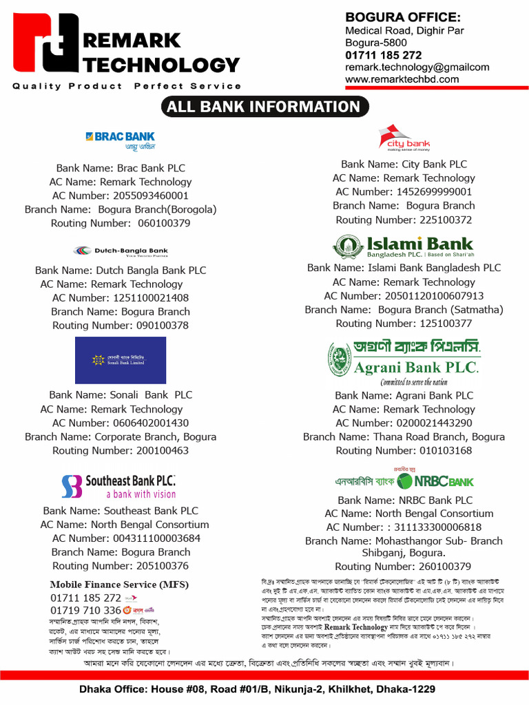 Bogura Branch Bank Routing Numbers | PDF | Bangladesh | Institutional ...