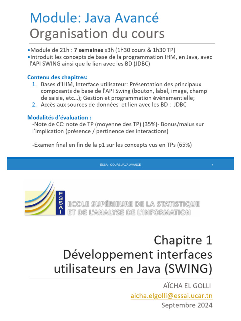 Développement IHM en Java avec Swing | PDF | Java (Langage de ...