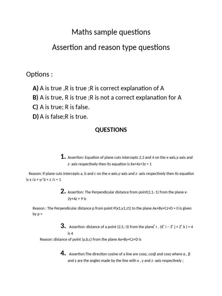 Maths Sample Questions | PDF | Line (Geometry) | Euclidean Vector