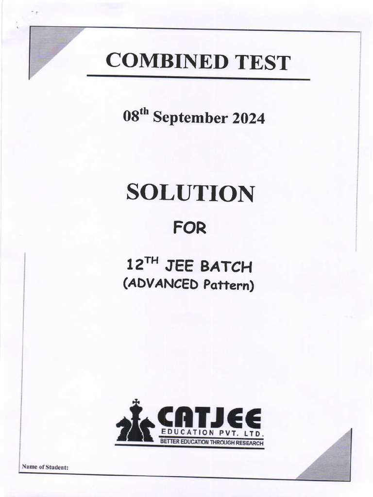 12th Jee Adv Solution P2 - 1 | PDF | Physical Quantities | Phases Of Matter