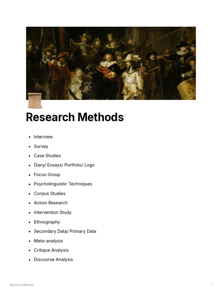 Essential Research Methods Overview | PDF | Reading Comprehension ...