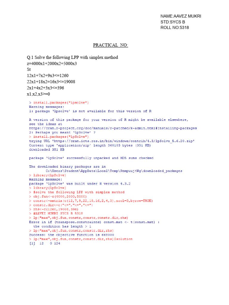Practical No4 | PDF