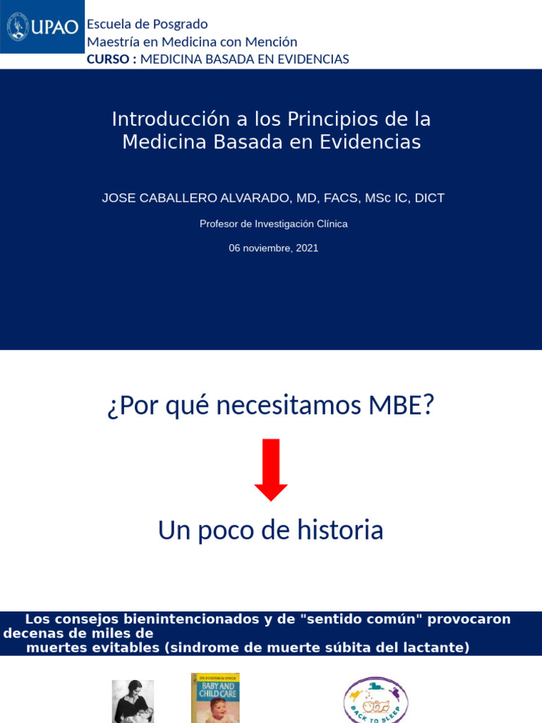 Introducción a la Medicina Basada en Evidencias | PDF | Evidencia ...