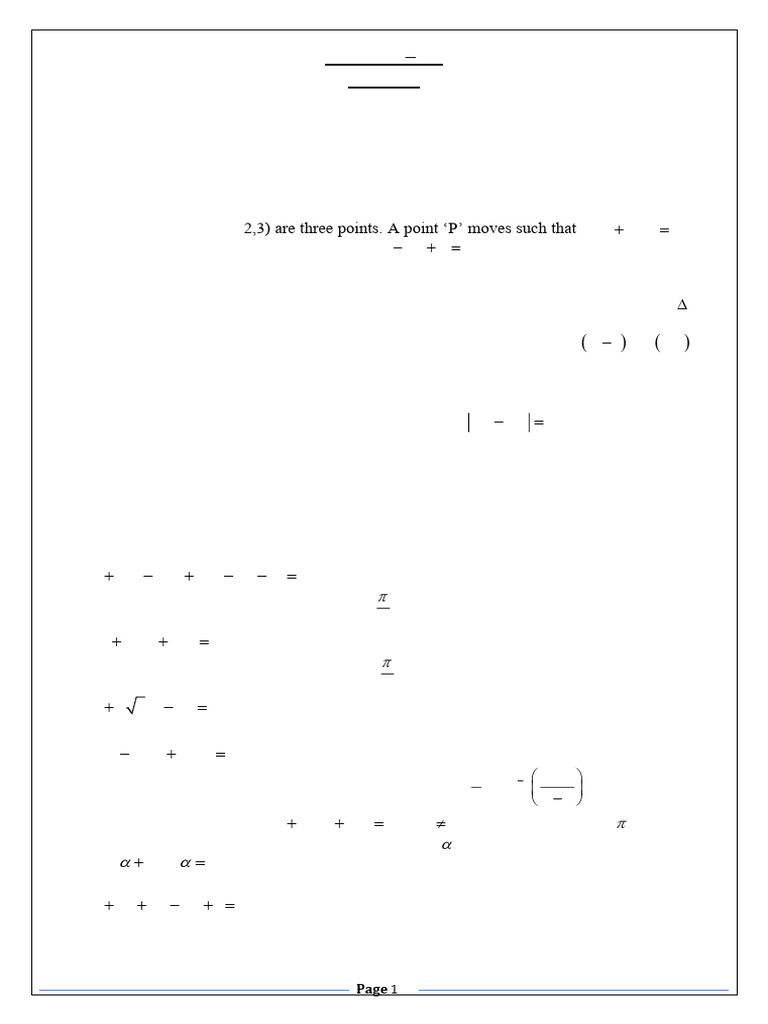 Maths 1 (B) Total | PDF | Line (Geometry) | Rotation