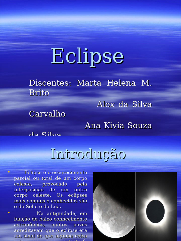 Eclipses: Tipos e Explicações Científicas | PDF | Eclipse | Astronomia