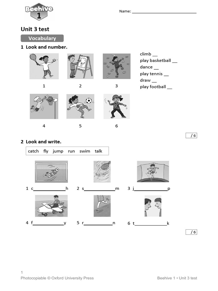 Beehive 1 Unit 3 Test | PDF | Linguistics | Human Communication