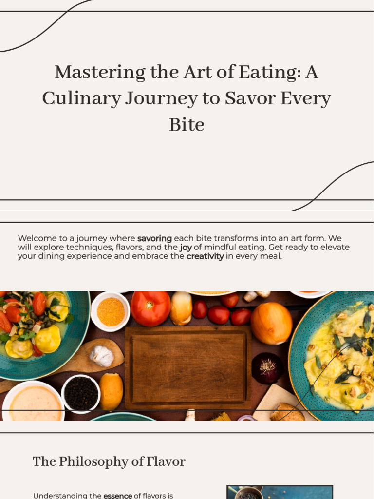 Mastering The Art of Eating A Culinary Journey To Savor