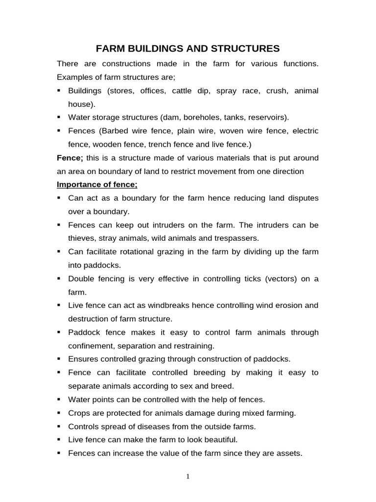 Types Of Farm Structures And Their Uses – SIKY