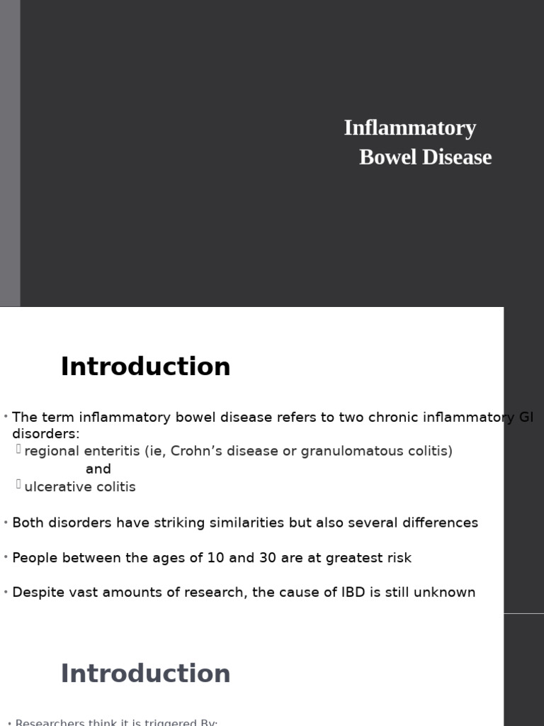 Inflammatory Bowel Disease Overview | PDF | Inflammatory Bowel Disease ...