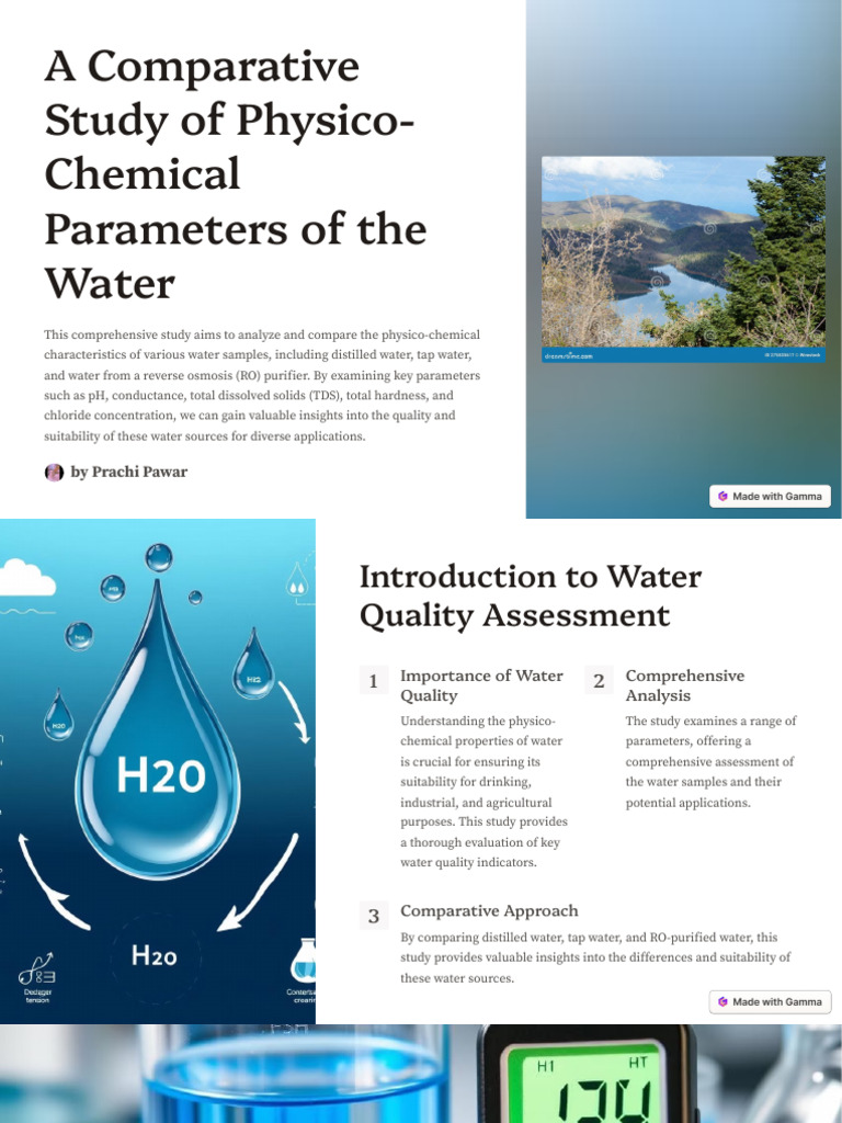 Water Quality: Comparative Analysis | PDF | Water | Ph