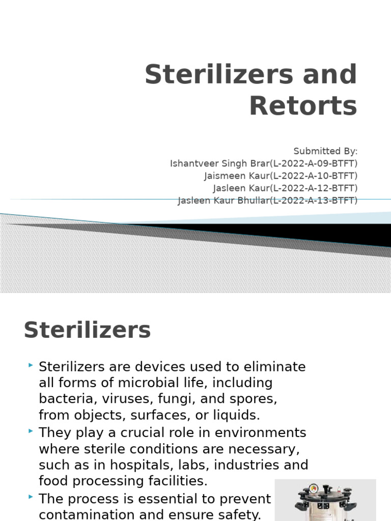 Sterilizers and Retorts | PDF | Sterilization (Microbiology)