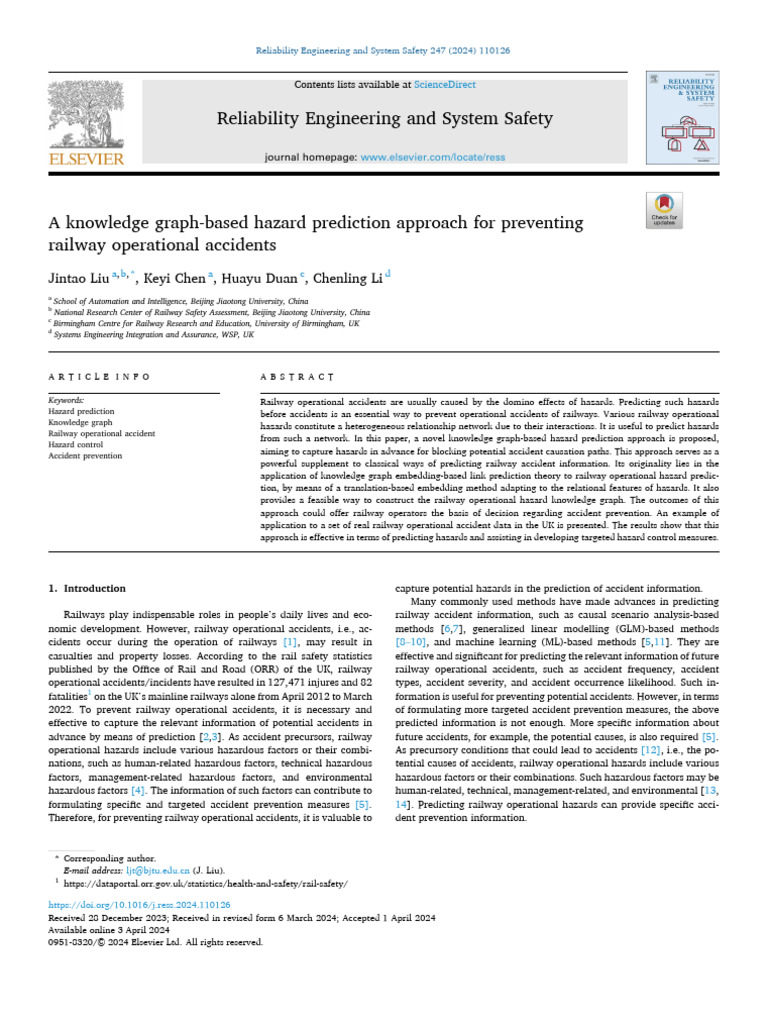 Knowledge Graph for Hazard Prediction | PDF | Regression Analysis ...