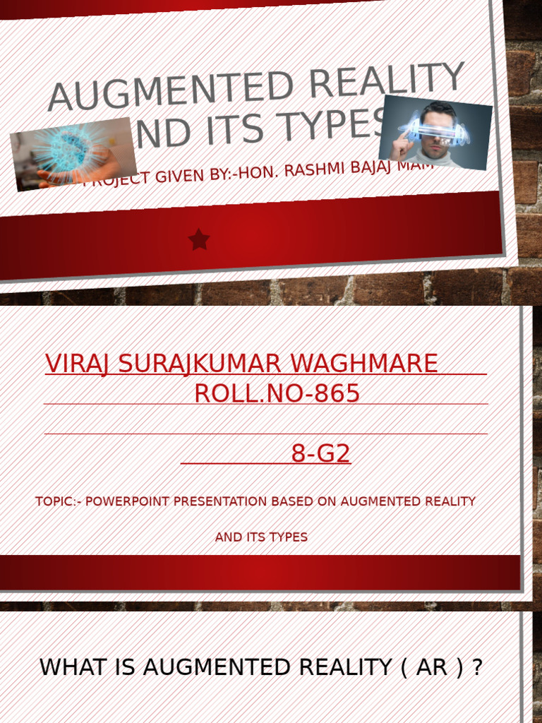Types Of Augmented Reality Applications