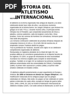 Resumen del Atletismo y su Historia | PDF | Deporte del atletismo ...