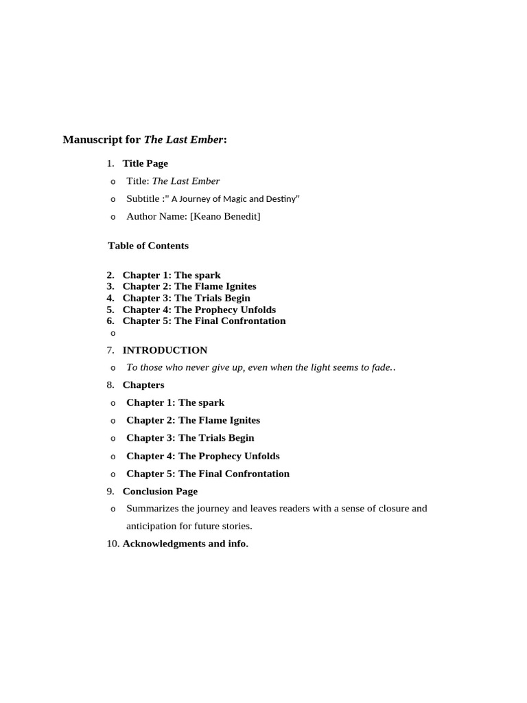 TABLE For The Last Ember | PDF | Foreign Language Studies