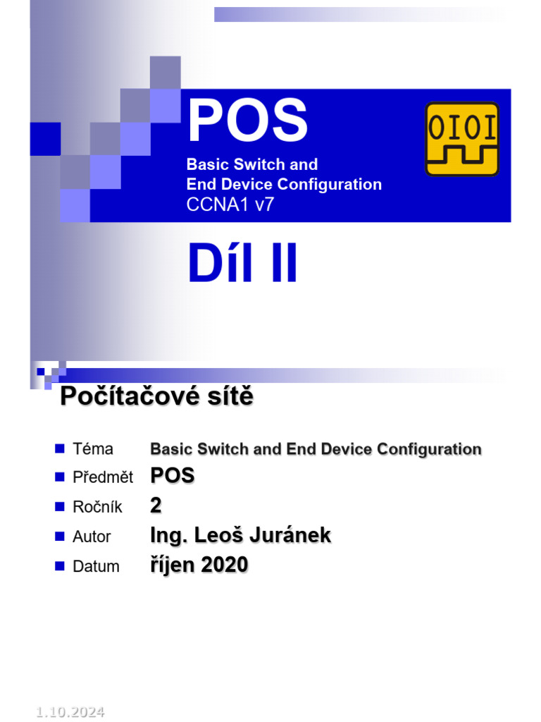 Basic Switch And End Device Configuration Spse Pos T2 02
