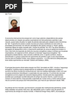 A geopolítica da energia na América Latina
